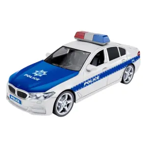 Masina de Politie cu Sunet si Lumini, alb/albastru,  1:16, 3ani+, 30x12x15cm - 