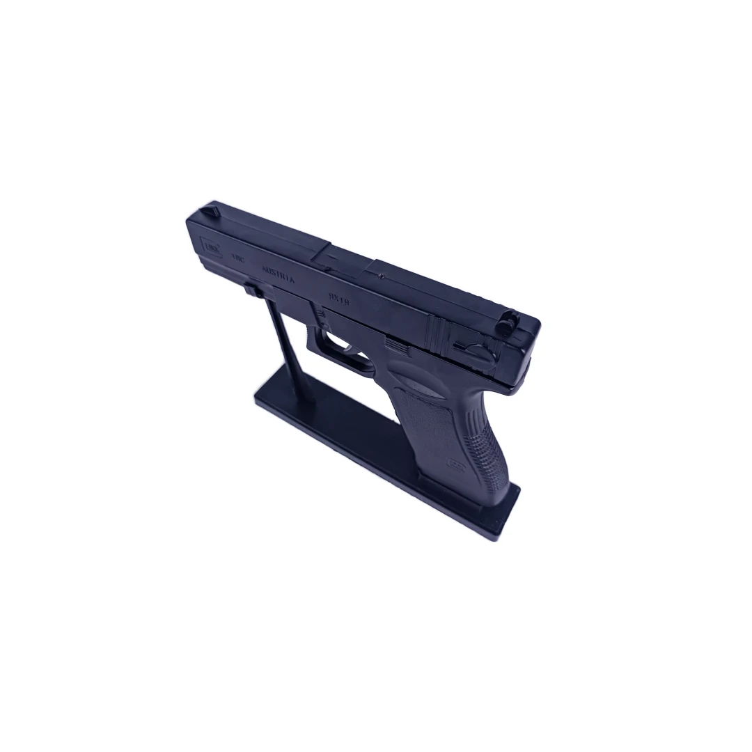 Bricheta Pistol Model Glock, Antivant, Reincarcabil, Suport, 19 cm, Negru, Dalimag - 