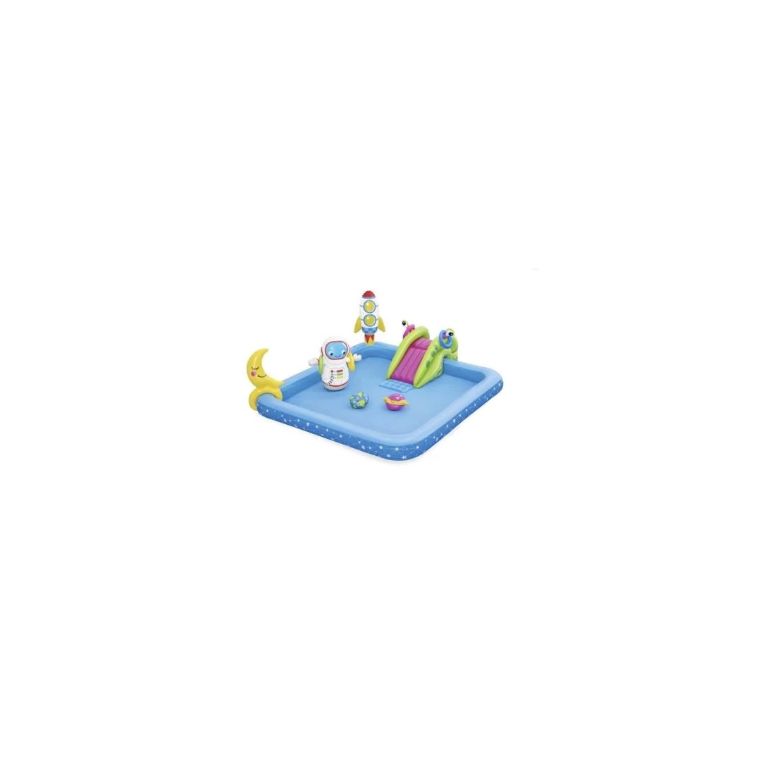 Piscina gonflabila pentru copii, de joaca, cu tobogan, 228x206x84 cm, Bestway Little Astronaut - 