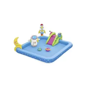 Piscina gonflabila pentru copii, de joaca, cu tobogan, 228x206x84 cm, Bestway Little Astronaut - 