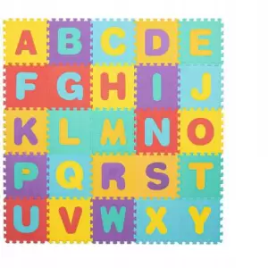 Covor spuma ptr copii, EVA multicolor, model alfabet, 172x172x1cm, Springos - 