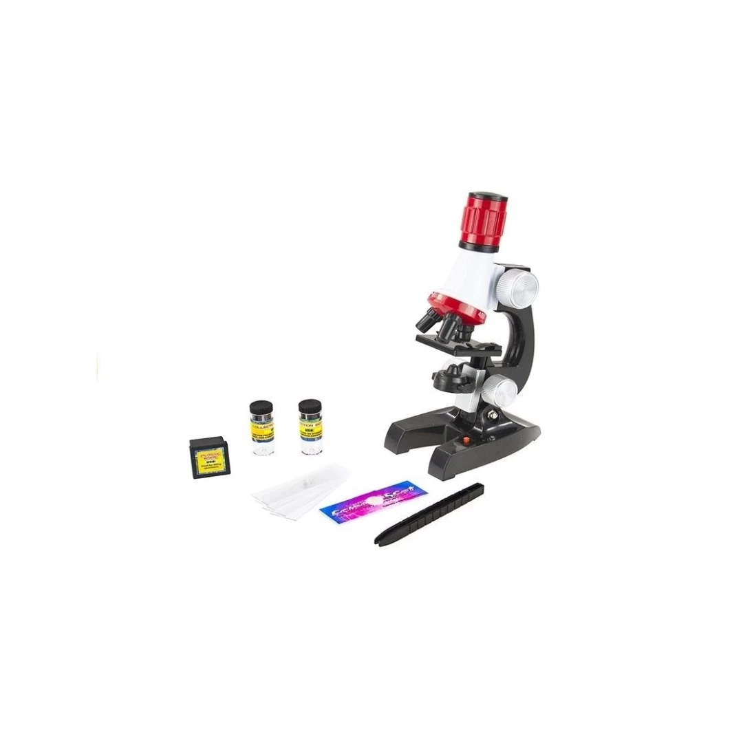 Set microscop stiintific de jucarie, cu accesorii pentru copii, 1200X MCT 1604 - 