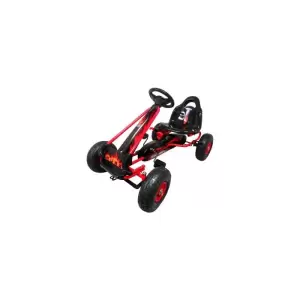 Kart cu pedale Gokart, 3-6 Ani, roti pneumatice din cauciuc, frana de mana, G3 MCT - Rosu - 