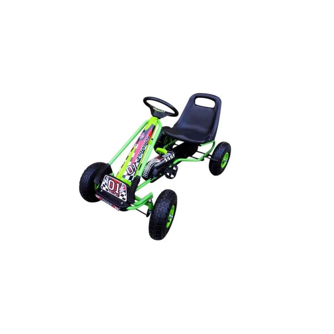 Kart cu pedale Gokart, 3-7 ani, roti gonflabile, G1 MCT - Verde - 