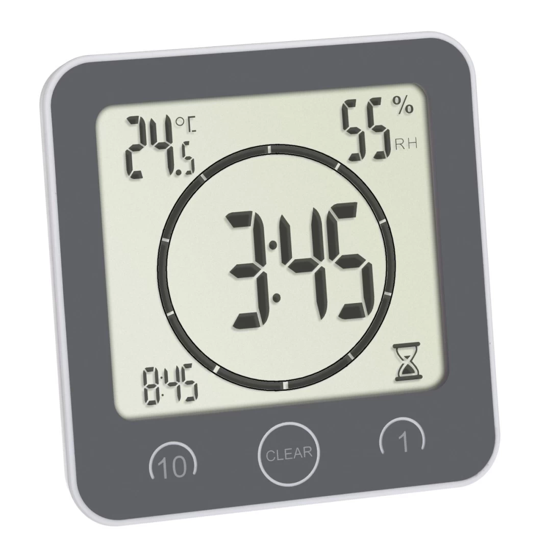Ceas digital cu timer si termohigrometru pentru bucatarie si baie MCT 60.4001.10 - 