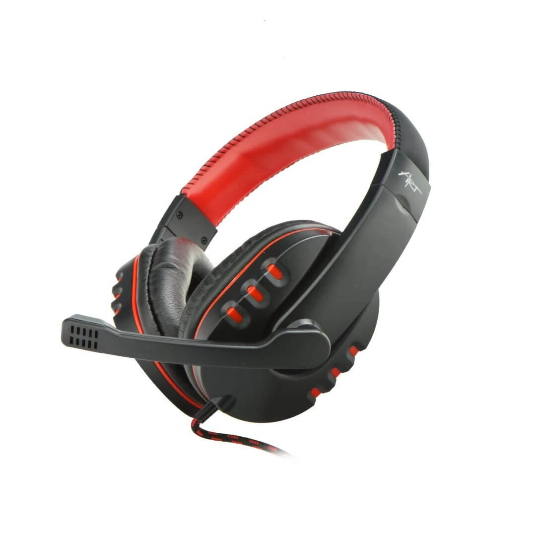 Casti Gaming Nemezis, Premium, Microfon inclus, Reglaj pe Fir, Negru/Rosu - Nemesis Gaming Headset, include microfon (sensibilitate: -45+/-3dB, impedanta: 2.2KΩ), difuzoare: 40mm (frecventa raspuns: 20Hz-20KHz, sensibilitate (S.P.L): 103dB), design ergonomic, conectori: 2x jack TRS, lungime cablu: 2m