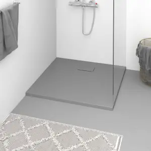 Cădiță de duș, gri, 90x80 cm, SMC - Cu un aspect modern, minimalist, dar bine conturat, această cădiță de duș va fi o completare minunată pentru baia dvs.! Cădița de baie are un prag jos...