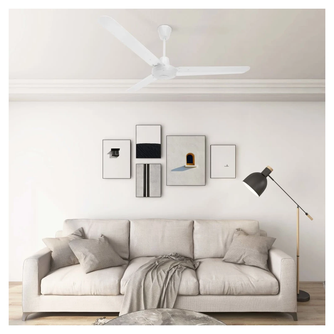 Ventilator de tavan, alb, 142 cm - Dacă sunteți în căutarea unei modalități de a vă menține răcoarea în cameră pe vremea caldă, acest ventilator de tavan este exact ceea ce aveți nevoie...