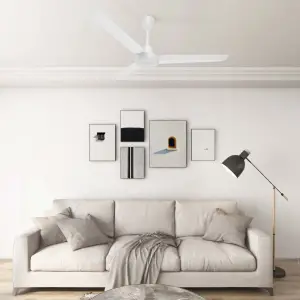 Ventilator de tavan, alb, 142 cm - Dacă sunteți în căutarea unei modalități de a vă menține răcoarea în cameră pe vremea caldă, acest ventilator de tavan este exact ceea ce aveți nevoie...