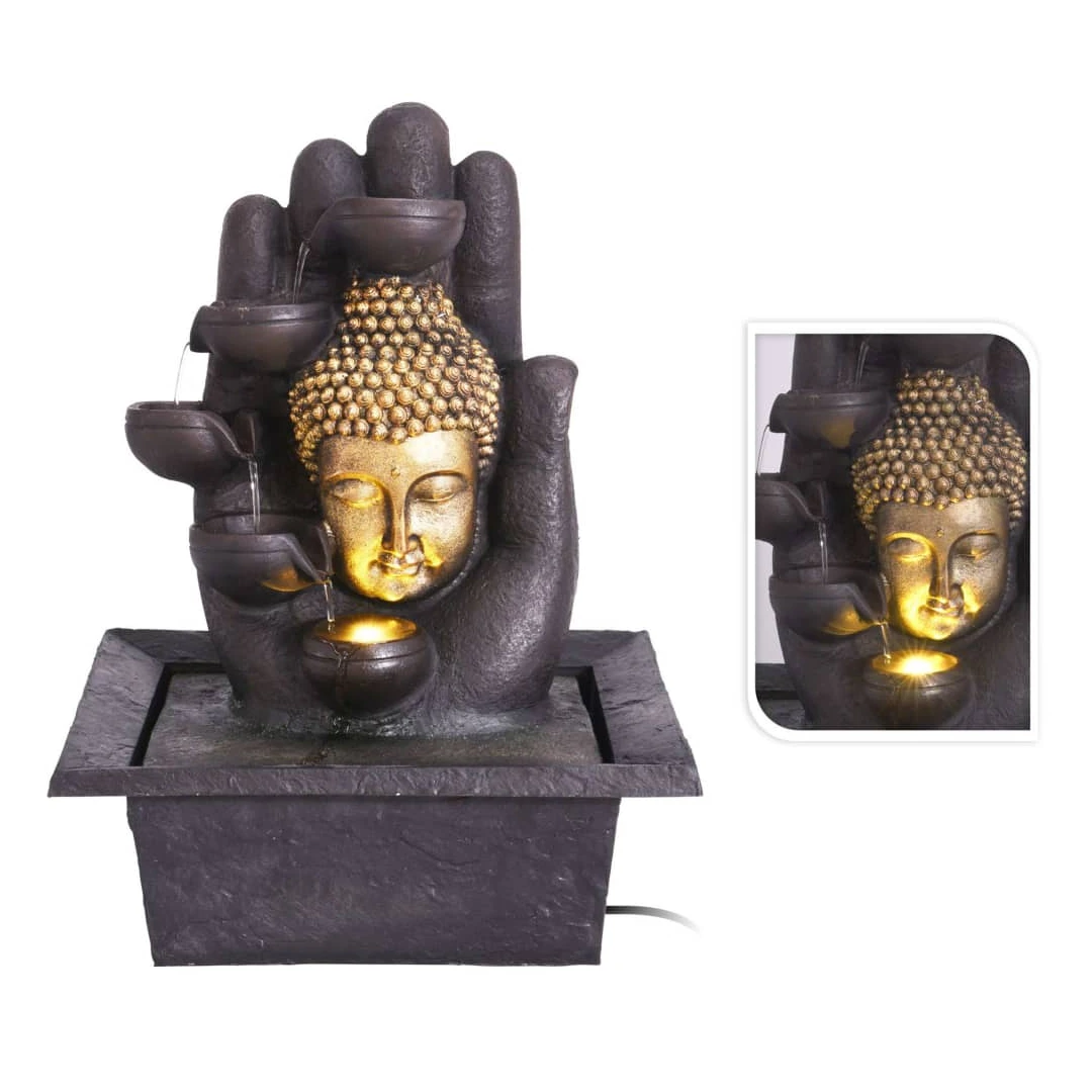 ProGarden Fântână „Buddha”, 30x24x40 cm - Această fântână Buddha de la ProGarden, cu lumini LED, este un decor elegant și frumos pentru casa dvs. Figurina decorativă vine cu un design de Buddh...