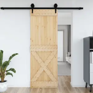 Ușă „NARVIK”, 80x210 cm, lemn masiv de pin - Această ușă din lemn masiv de pin este concepută pentru a îmbogăți intrarea în casa dvs. și pentru a vă face locuința mai sigură. Lemn masiv de pin: A...