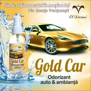 Odorizant auto concentrat 100 ml – Gold Car - Vei avea în mașina ta un parfum puternic și persistent, dar prietenos cu simțul tău olfactiv. În fabricarea lui s-au respectat standardele de calitate și siguranță a consumatorului. Pentru că știm cât de mult ții la mașina ta! Poate fi folosit atat pentru parfumarea intensa a interiorului masinii cat si a incaperilor, a camerelor. 100 ml