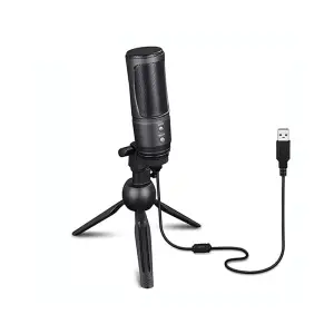 Microfon profesional E24-4, conectare prin USB, butoane Mute si Echo, Streaming, Gaming, Karaoke - microfon, microfon pc, microfon pentru streaming