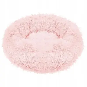 Culcus moale, pentru caine/pisica, roz murdar, 80 cm - 