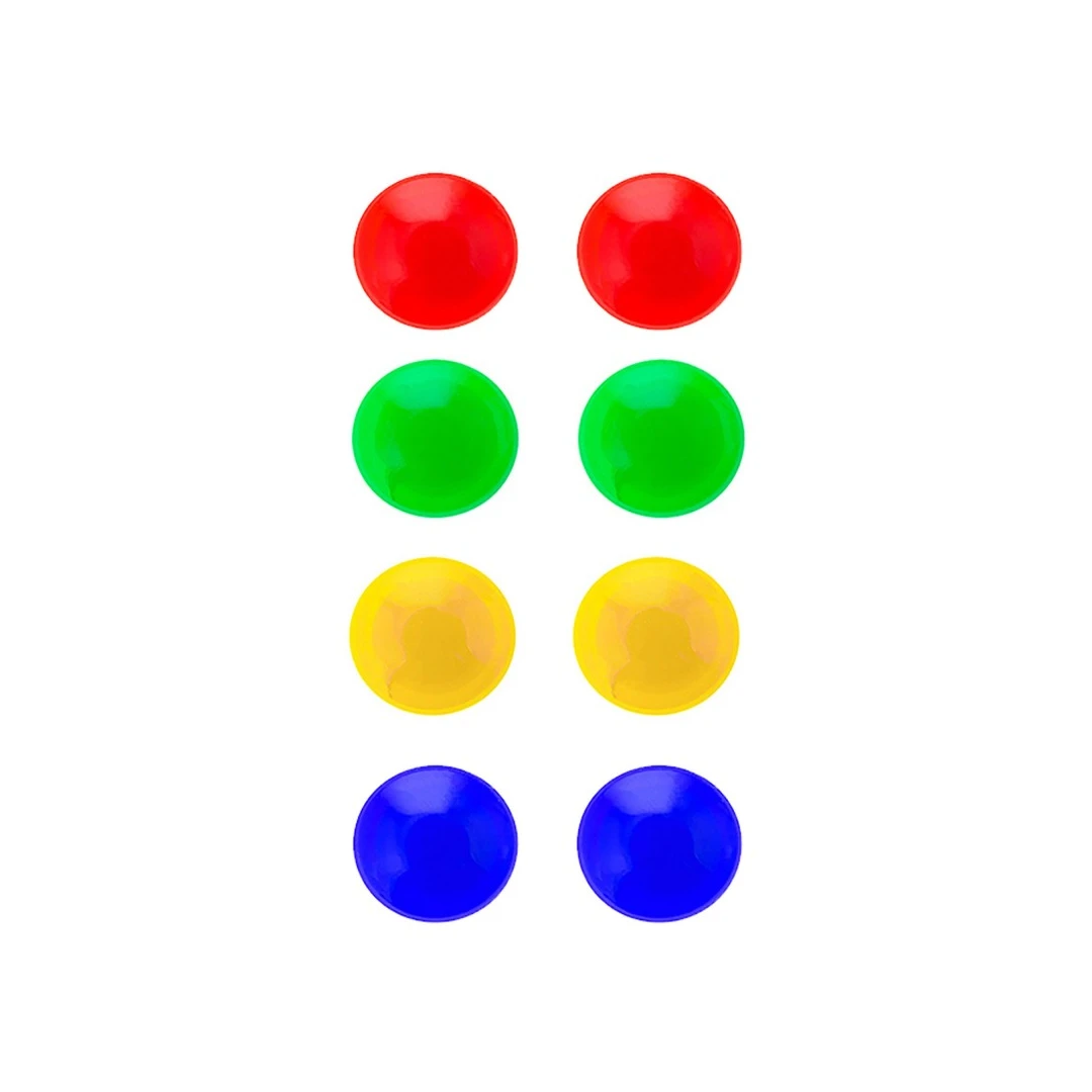 Set 8 magneti colorati pentru tabla magnetica, Springos, diametru 20 mm, Multicolor - 
