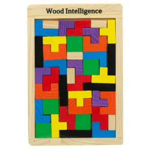 Puzzle din lemn, 40 Piese, 3 ani+, Multicolor - 