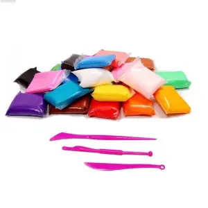 Set plastilina 12 culori, argila polimerica, 3 spatule, multicolor - 