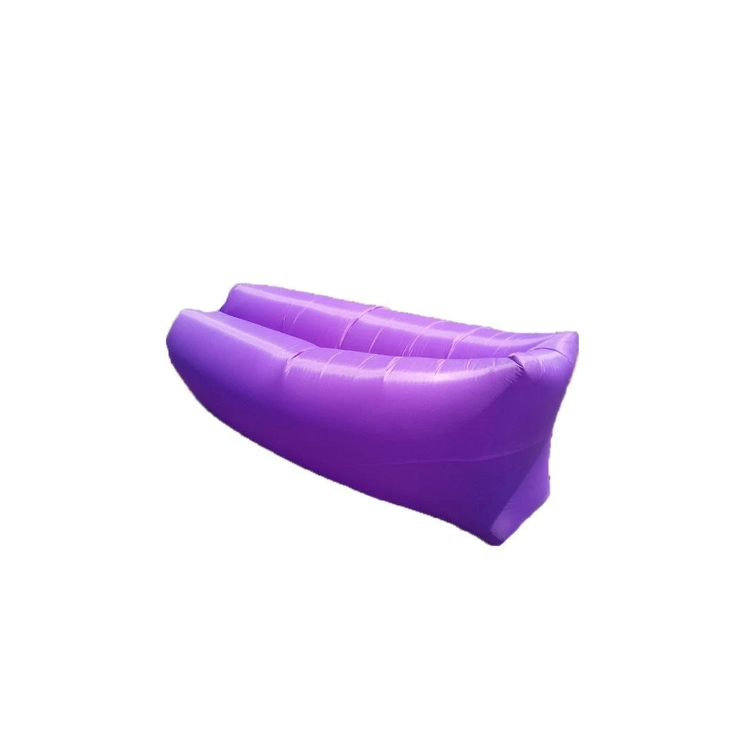 Saltea Gonflabila tip Sezlong Lazy Bag pentru Plaja sau Piscina, culoare Violet + Rucsac Depozitare - 