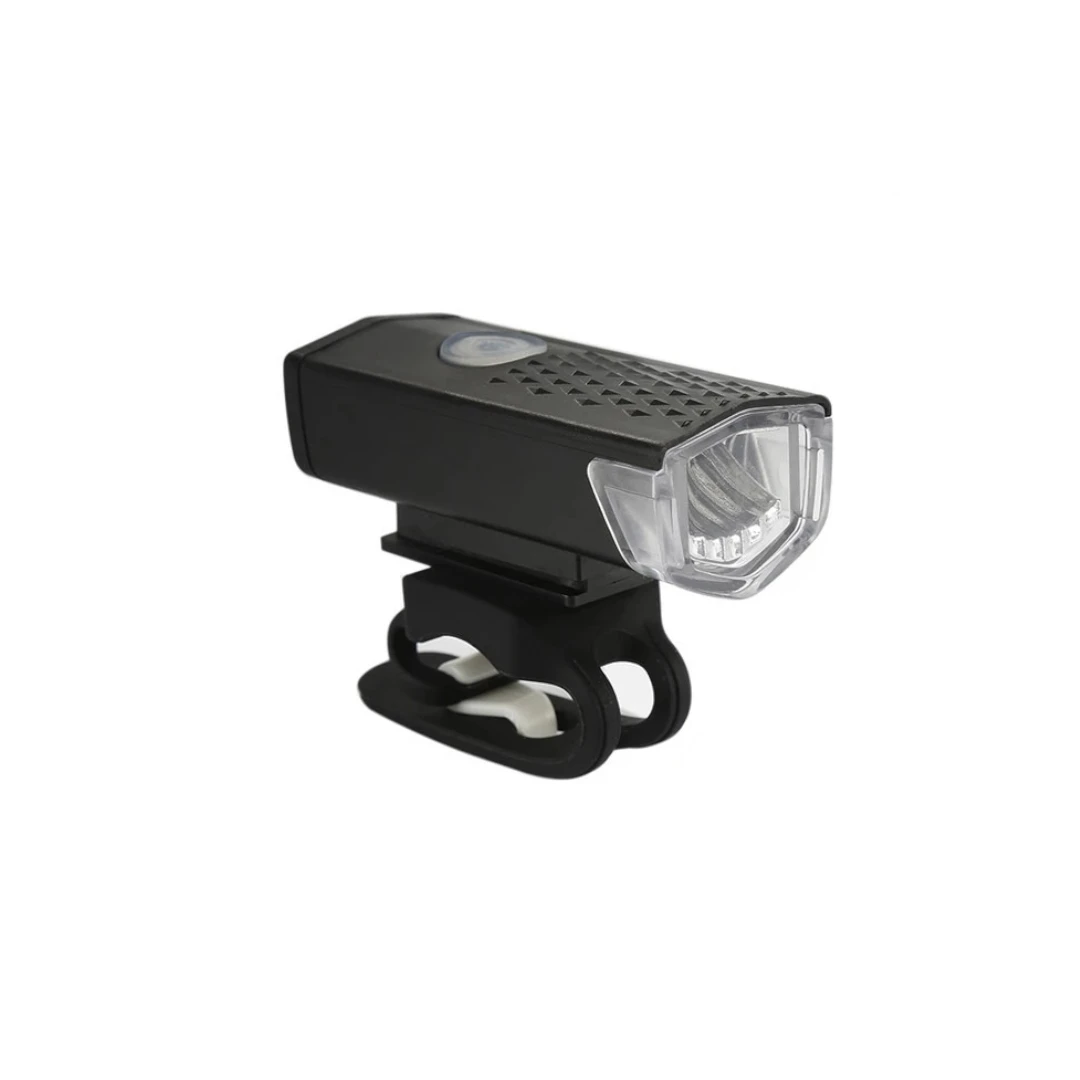 Lampa frontala LED pentru bicicleta, reincarcabila, cablu alimentare USB, negru - 