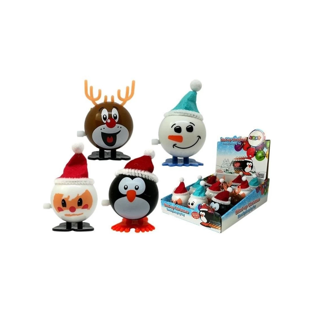 Set 12 jucarii, pinguin, ren, om de zapata si mos de Craciun, pentru copii MCT 7171 - Set 12 jucarii miscatoare, pinguini, reni, oameni de zapata si mosuleti de Craciun, pentru copii, LeanToys, 7171 Un set de 12 bucati figurine de Crăciun este ideea perfectă pentru un cadou pentru cei dragi. Întreaga colecție de personaje de Crăciun este perfectă pentru a decora și a face sărbătorile mai plăcute, iar copiilor le va oferi o mulțime de ore de distracție fantastică. Dupa invartirea cheitei, jucăria se deplaseze înainte. Jucaria este destinata copiilor de peste 3 ani. Are certificat CE și respectă standardul EN 71. Setul include: - 3 pinguini; - 3 oameni de zăpadă; - 3 Moș Crăciun; - 3 reni; Dimensiuni jucarie: inaltime - 7 cm.