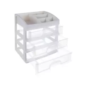 Organizator cosmetice, plastic, transparent, 23.5x6.5x27 cm, Isotrade - 