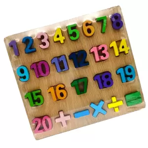 Puzzle lemn multicolor cifre si semne matematice 24 x 22 cm - Comanda Puzzle lemn multicolor cifre si semne matematice 24 x 22 cm. Profita!