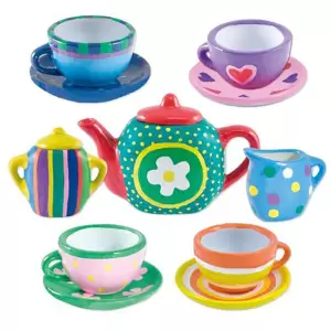 Set ceai din ceramica de pictat pentru copii - 