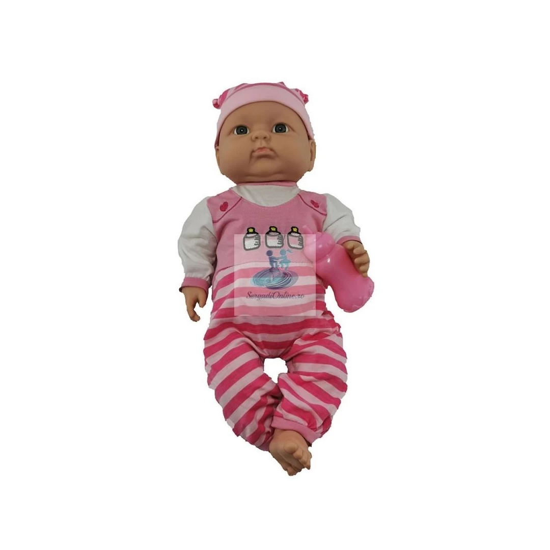 Papusa bebelus roz 42 cm vorbeste si canta in limba romana - 