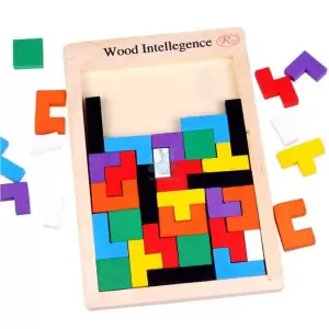 Joc educativ Tetris din lemn - 