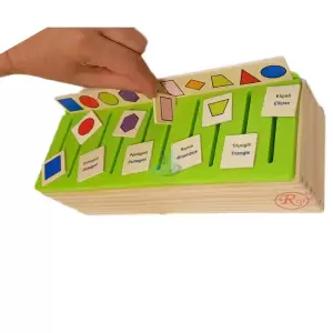 Joc Montessori sortator din lemn bilingv roman-englez, 88 piese WD9501 - 