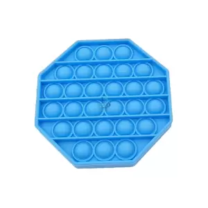 Jucarie antistres POPIT din silicon 12 cm - albastru - octogon - 