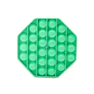 Jucarie antistres POPIT din silicon 12 cm - verde - octogon - 