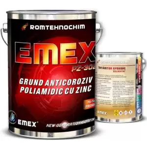 Grund cu Zinc Epoxy-Poliamidic “EMEX PZ-302”, Gri, Bidon 30 Kg, Intaritor inclus - 