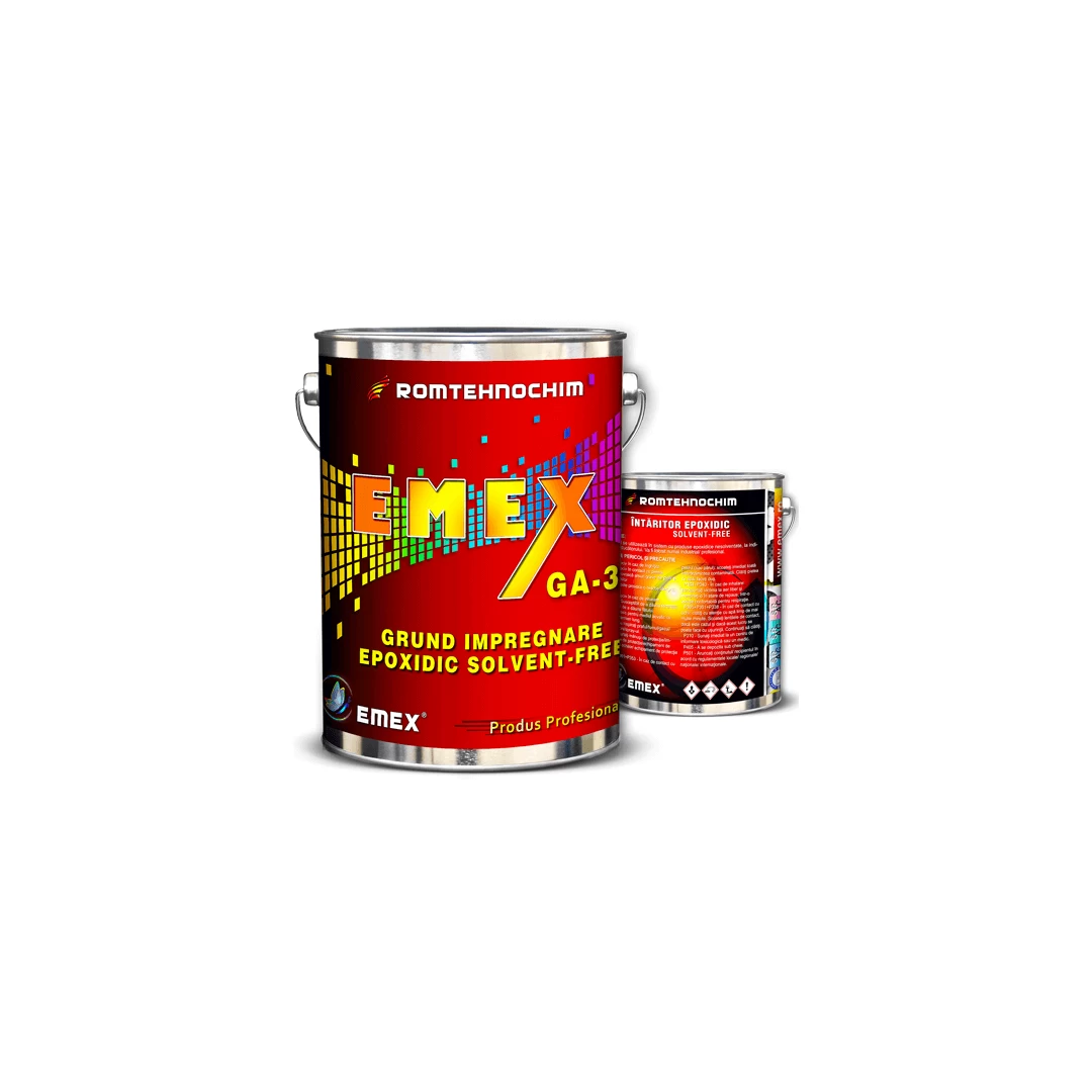Grund Epoxidic Impregnare Solvent-Free “Emex” Transparent Bidon 20 Kg, Intaritor inclus - 
