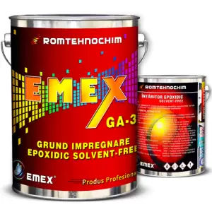 Grund Epoxidic Impregnare Solvent-Free “Emex”, Transparent Bidon 4 Kg, Intaritor inclus - 
