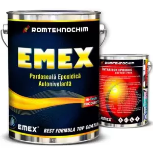 Pardoseala Epoxidica Autonivelanta EMEX , Negru, Bidon 20 KG, Intaritor inclus - 