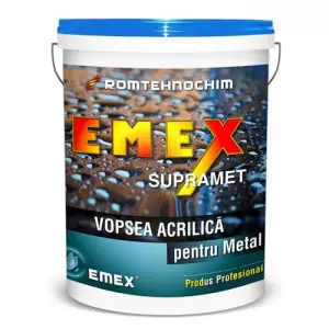 Vopsea Acrilica pentru Metal "EMEX SUPRAMET", Alb, Bidon 4 Kg - 