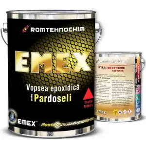 Vopsea Epoxidica pentru Pardoseli si Trafic "EMEX", Alb, Bidon 20 KG, Intaritor inclus - 