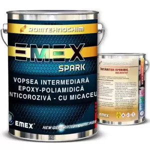 Vopsea Intermediara Epoxy-Poliamidica Anticoroziva “Emex Spark”, Gri, Bidon 30 Kg, Intaritor inclus - 