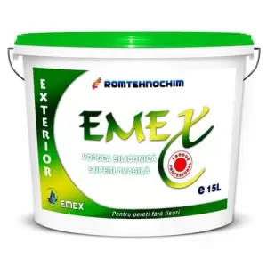 Vopsea Lavabila Siliconica de Exterior “EMEX”, Vernil Pastel, Bidon 15 Litri - 