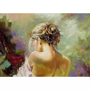 Tablou Canvas, Pictura, Femeie, Culori, 70 x 50 cm, Multicolor - <p>Tabloul se livreaza gata pentru expunere.</p>