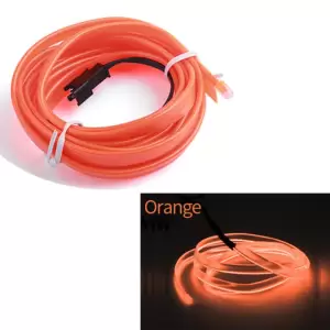 Fir Neon Auto   EL Wire   culoare Orange, lungime 5M, alimentare 12V, droser inclus - 