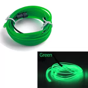 Fir Neon Auto   EL Wire   culoare Verde, lungime 1M, alimentare 12V, droser inclus - Profita de oferta la Fir Neon Auto EL Wire culoare Verde, lungime 1M. Comanda acum!