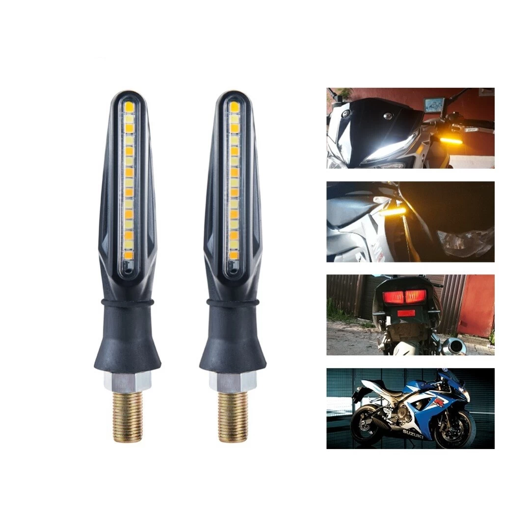 Set 2 lampi Semnalizare Moto SECVENTIALA, cu LED-uri Samsung, cu 2 functii, pozitie si semnalizare, 12V - 