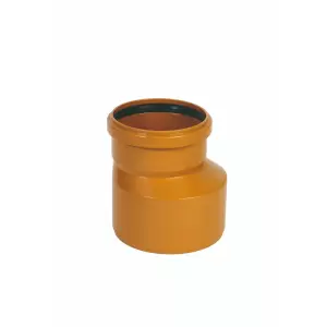 Reductie excentrica PVC cu inel si garnitura, D125 x 110 mm - 