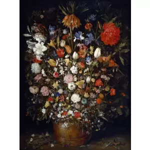 Tablou Canvas, Reproducere Jan_Brueghel the Elder-Flowers in a Wooden Vessel, 60 x 80 cm, Multicolor - <p>Tablou Canvas, Reproducere Jan_Brueghel the Elder-Flowers in a Wooden Vessel, 60 x 80 cm, Multicolor</p>