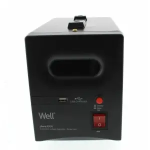Stabilizator automat de tensiune cu releu 2000VA/1200W, negru Well - Achizitioneaza stabilizator automat de tensiune cu releu, performant, la oferte de nerefuzat