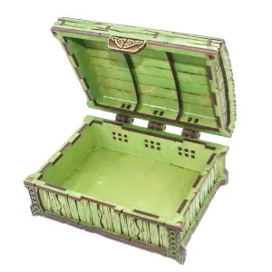 Cutie bijuterii din lemn  180x135 mm, culoare verde - 