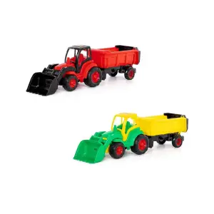Tractor cu incarcator si remorca, 86x22x26 cm, 7Toys - 