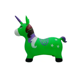 Unicorn din cauciuc gonflabil verde, 7Toys - 